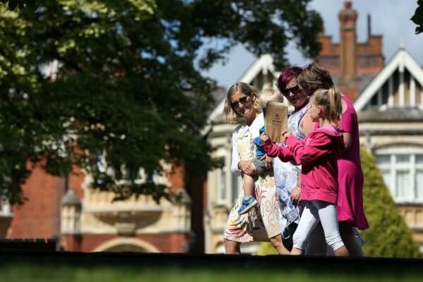 Living Magazines A family exploring the grounds of Bletchley Park