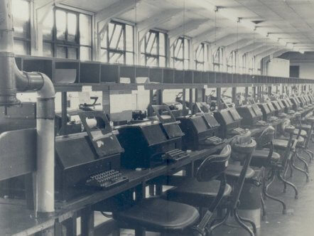 Living Magazines Bletchley Park Trust A teleprinter room at GCHQ Eastcote 1949