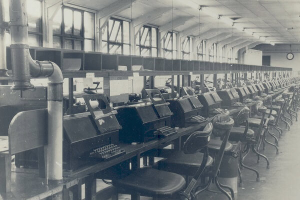 Living Magazines Bletchley Park Trust A teleprinter room at GCHQ Eastcote 1949