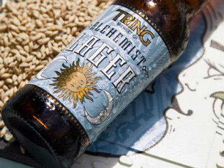 Living Magazines Alchemist premium lager by Tring Brewery