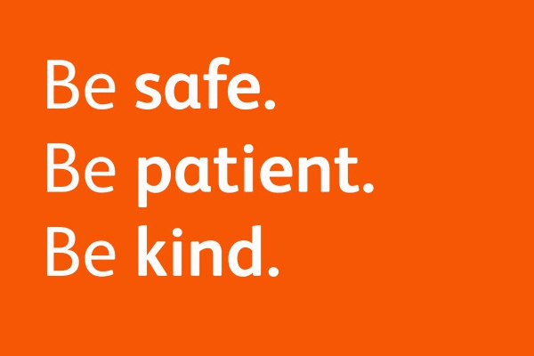 Living Magazines Be safe Be Patient Be Kind thanks to rail workers