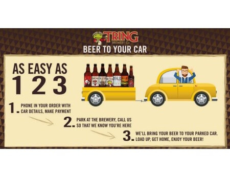Living Magazines Tring Brewery Beer to Your Car service