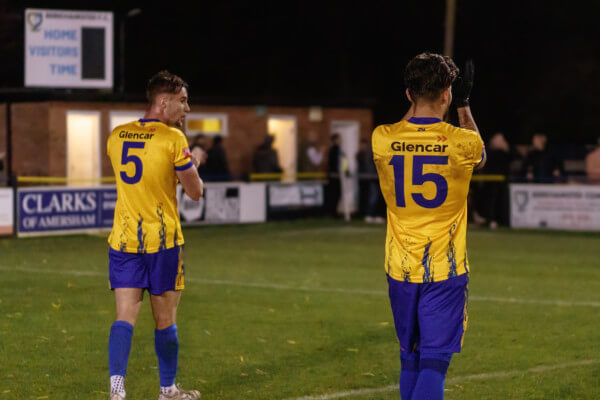 Berkhamsted FC players on pitch