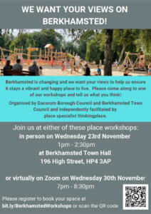 Berkhamsted workshop invitation flyer