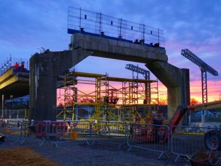 Living Magazines Bletchley railway Flyover sunset May 2020