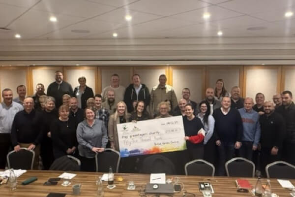 British Garden Centres Greenfingers cheque presentation