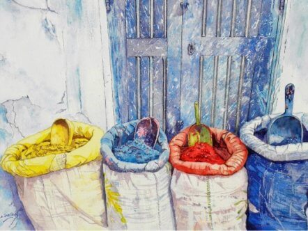 Living Magazines Bucks County Museum Bucks Heroes project Colours of Marrakesh by Diana Sheldon