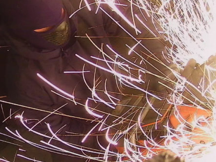 Living Magazines Burglar using angle grinder to get into a shop in Herts