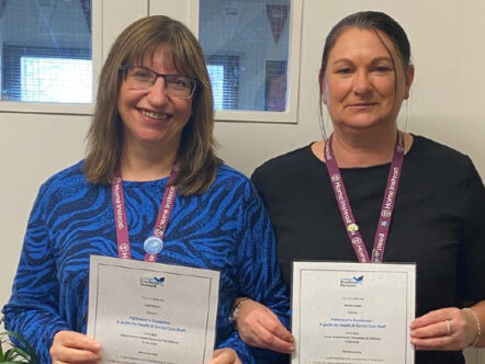Living Magazines Caregivers Lisa Patrick and Nicky Linsell who recently completed their Parkinson's training