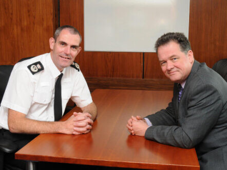 Chief Constable Charlie Hall and Commissioner David Lloyd