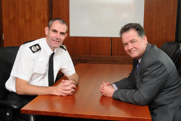 Chief Constable Charlie Hall and Commissioner David Lloyd