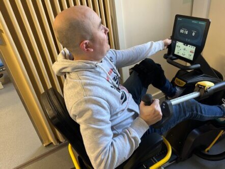 Chilterns Neuro Centre member Kenny Martin - Static Bike