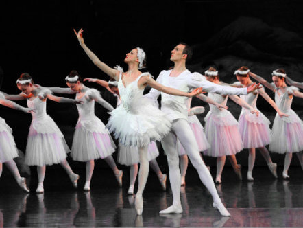 Living Magazines English Youth Ballet Oli and Adele with corps de ballet Act 2
