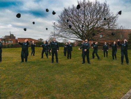 Living Magazines Fri5Mar police officers pass out