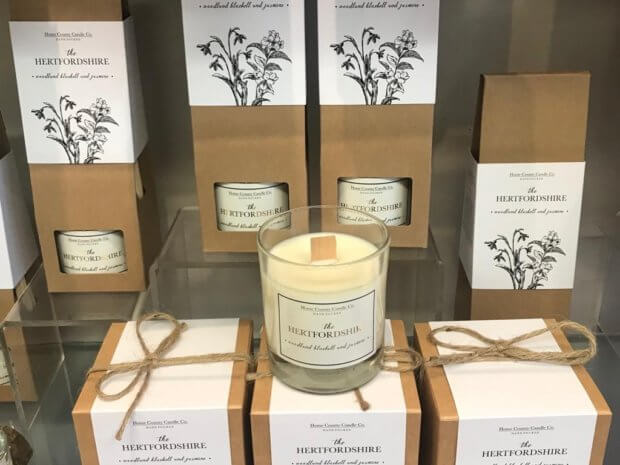 Living Magazines Hertfordshire Branded scented candle, worth £25