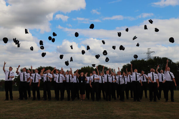 Herts new officers August 2025 throwing their hats