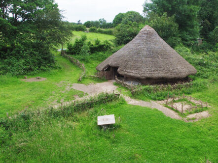 Iron Age Roundhouse Aerial View Chiltern Open Air Museum