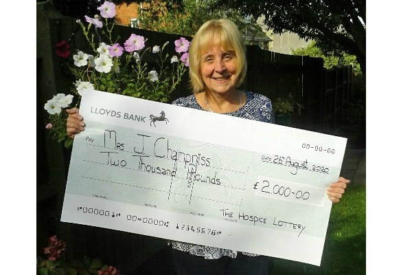 Living Magazines Janet Champniss Hospice Lottery winner