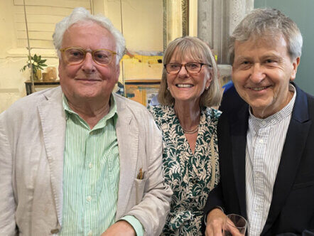 Jude Gray with Sir Richard Eyre (left) and Adrian Noble