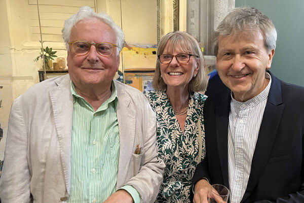 Jude Gray with Sir Richard Eyre (left) and Adrian Noble
