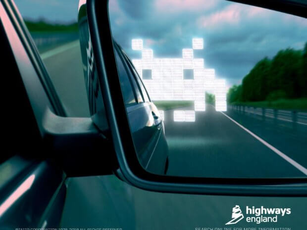 Living Magazines Space Invader tailgating campaign