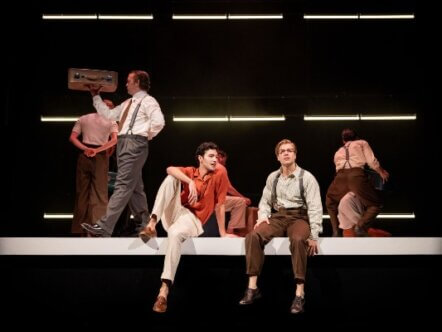 L-R Bruce Herbelin-Earle as Dickie Greenleaf and Ed McVey as Tom Ripley in The Talented Mr Ripley, credit Mark Senior