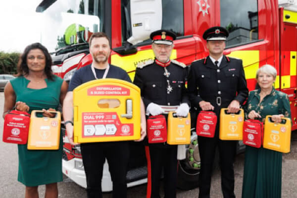 Lifesaving kits at Hertfordshire fire stations