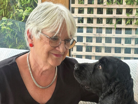 Liz and her Hearing Dog Ezra