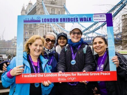 London Bridges Walk 2026 group at finish