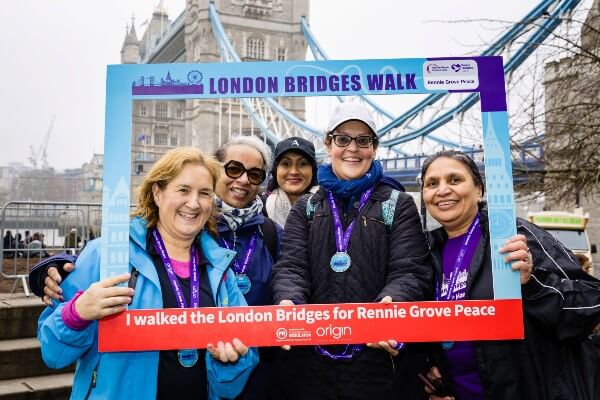 London Bridges Walk 2026 group at finish