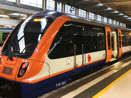Living Magazines London Overground train at London Euston station November 2022