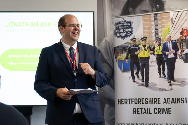 Mr Ash-Edwards addresses the Retail Crime Forum