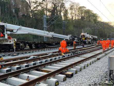 Living Magazines Network Rail New track and points being installed at Watford Easter 2022