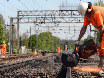 Network Rail Work taking place on the West Coast main line at Watford in May 2014