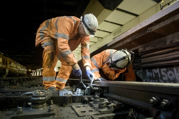Living Magazines Network Rail staff working on tracks in ITV series