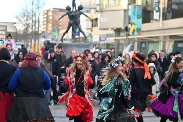 New Moon Morris at The River of Light Lantern Parade in Hemel earlier this year