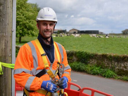 Openreach engineer in rural location