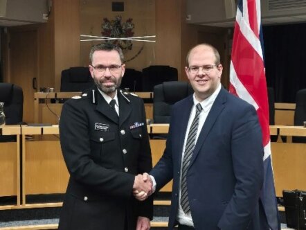 PCC Jonathan Ash-Edwards and Chief Constable Andy Prophet