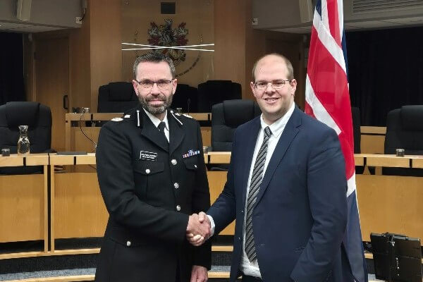 PCC Jonathan Ash-Edwards and Chief Constable Andy Prophet