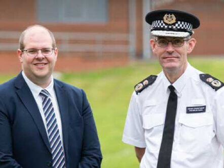 PCC Jonathan Ash-Edwards and Chief Constable Charlie Hall