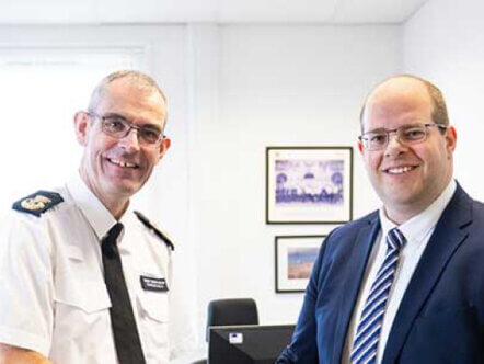 PCC Jonathan Ash Edwards and Chief Constable Charlie Hall
