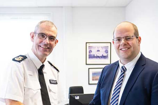 PCC Jonathan Ash Edwards and Chief Constable Charlie Hall