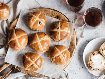 Peter Sidwell's Prune and Orange Hot Cross Buns