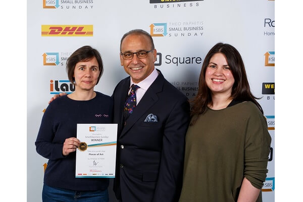 Living Magazines Emma Donabie and Maddi Saunders of Pieces of Art with Theo Paphitis