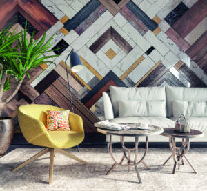 Living Magazines Tiled feature wall
