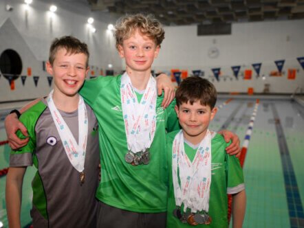 Rafe Dewi and Sam of Berkhamsted Swimming Club