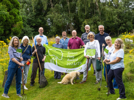 Rectory Lane Cemetery Work party members in wild area