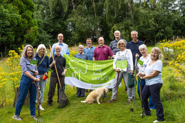 Rectory Lane Cemetery Work party members in wild area
