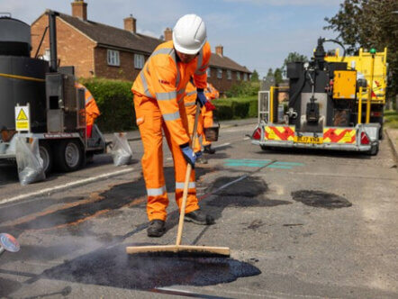 Living Magazines Repairing potholes with recycled tyres