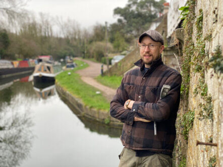 Robbie Cumming at the Bulbourne junction with the Wendover Canal 2024 01 29